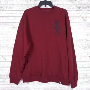 BLVD Supply Mens Sweatshirt XL Pockets Burgundy 677